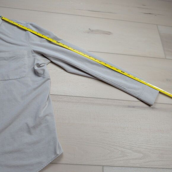 lululemon athletica Light Gray Casual Button Down Shirt - Picture 10 of 12